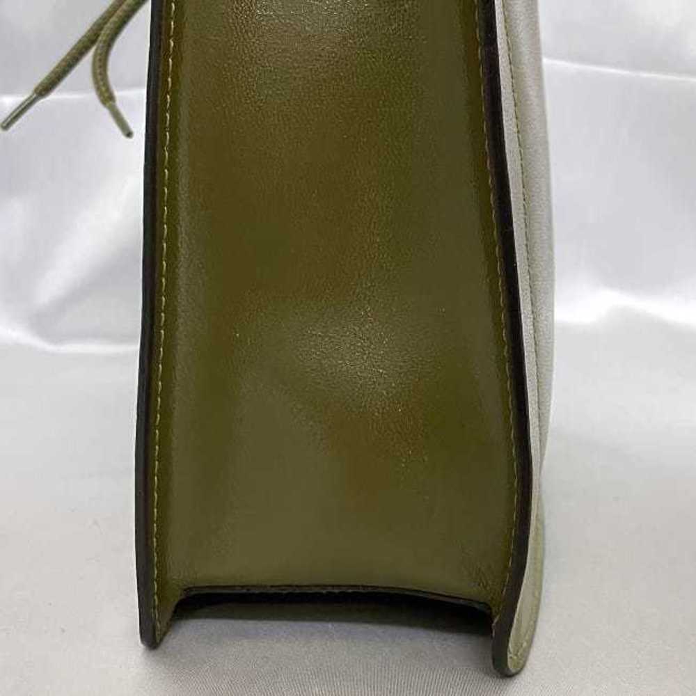 Miu Miu Khaki Black Bag Leather Green Shoulder Madras Shoulder Bag - Picture 7 of 9